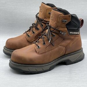 Wolverine Boots Men's 11.5 Brown Leather Work Reforce 6" Soft Toe Waterproof